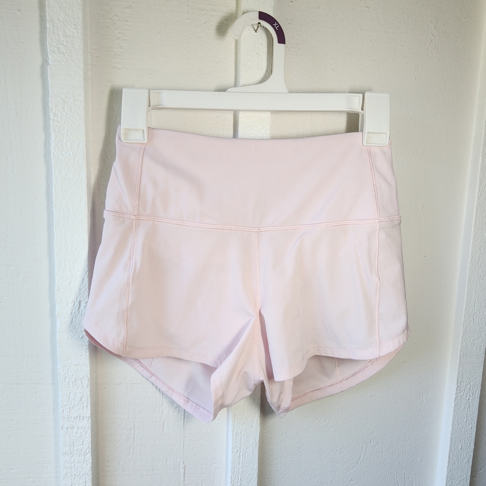 Lululemon Speed Up High-Rise Lined Short 2.5" Flush Pink Active Shorts - Picture 2 of 16